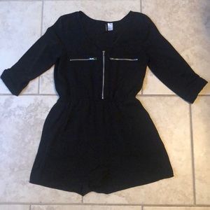 Black H&M quarter sleeve romper
